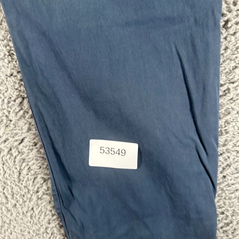 Nickel & Iron Pant Mens 36x30 Blue Cotton Chino Straight Business Office Stretch - Picture 9 of 9